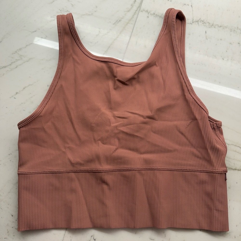 Ribbed Mauve Tank Top